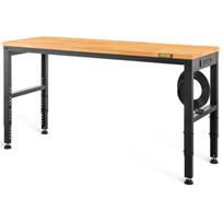 Reguliuojamo aukščio darbo stalas 122 x 50 cm su elektros lizdu