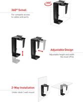 Maclean The MC-713 PC Holder Computer Under Desk Table Bracket Support Storage