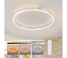 Brilagi - dimeriuojamas LED šviestuvas PORTOFINO LED/60W/230V, skersmuo 80 cm, sidabrinis, su nuotoliniu valdymu