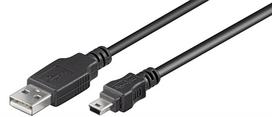 Goobay 50767 USB 2.0 Hi-Speed cable, black, 1.8 m | Goobay | USB-A to mini-USB