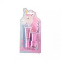 Martinelia Rinkinys nagų ir lūpų priežiūrai vaikams Little Unicorn Lip Gloss + Nail Polish Strawberry