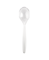 Vienkartiniai šaukštai SUPERIOR,  PS, skaidrūs, 17 cm, 50 vnt
