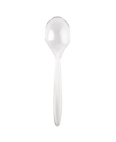 Vienkartiniai šaukšteliai SUPERIOR, PS, skaidrūs, 12,5 cm, 50 vnt