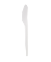 Vienkartiniai peiliai SUPERIOR, PS, balti, 17 cm, 50 vnt.