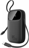Baseus QPow3 Powerbank 45W 20000mAh su 2 integruotais USB-C kabeliais