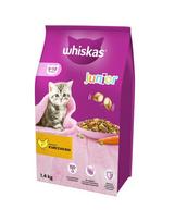 WHISKAS Junior 1,4 kg sausas visavertis ėdalas kačiukams su gardžia vištiena