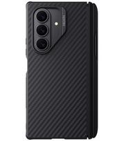 Juodas dėklas Samsung Galaxy Z Fold 7 telefonui "Nillkin Synthetic Fiber PRO Magnetic Pen Slot Case"