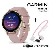 GARMIN Venu 3S, Pink, Gold + Shokz Open Move Pink sportinis laikrodis 010-02785-03 / S661PK