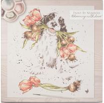 Tapyba pagal numerius WRENDALE Blooming with Love (Dog) 40X40 CM.