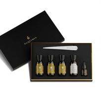 Alqvimia Supreme Beauty & Spa Experience Enigma kit: Queen of Egypt body oil 30ml + Queen of Egypt body elixir 30ml + Queen of Egypt bath and shower gel 30ml + Naturally Pure body scrub 30ml + PAE Queen of Egypt 5ml
