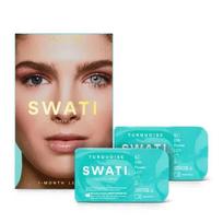 Kontaktiniai lęšiai Swati Turquoise, 1 mėnesio, 1 pora, spalvoti