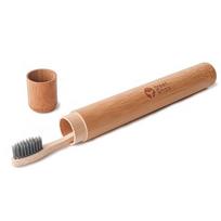 Green Whale bamboo toothbrush case