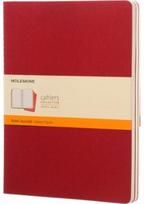 Moleskine Ruled Cahier Xl - Red Cover (3 Set)