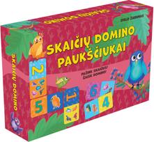 Stalo žaidimas SKAIČIŲ DOMINO. PAUKŠTUKAI