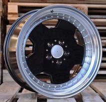 Ratlankis RACINGLINE B5852 R17x8 5x112 ET 25 CB 66.6 (Black Polished Lip) (700 kg)