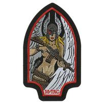 Išsiuvinėtas antsiuvis „Valkirijos ietis“, M-Tac, su „Velcro“ lipduku tvirtinimui, juodai raudonos spalvos, 11×6,5 cm