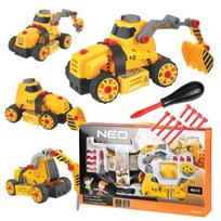 4-in-1 konstravimo žaislas – ekskavatorius Neo Tools GD041, 28 elementai