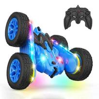 Kaskadinė 4WD RC LED mašinytė 360°, mėlyna