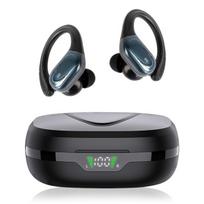 Atsparios vandeniui sportinės Bluetooth ausinės su įkrovimo dėklu