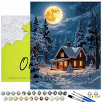 Tapymas pagal numerius 40x50 cm, Žiemos naktis, Oh-art, ANG1050, 40x50 cm