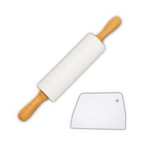 Silikoninis tešlos peilis + kočėlas, 43 cm