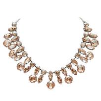 Kaklo papuošalas moterims DiamondSky „Crystal Branch (Golden Shadow)“ su Swarovski kristalais, Golden