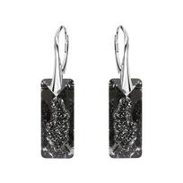 Sidabriniai auskarai moterims DiamondSky „Growing Crystal II (Silver Night)" su Swarovski kristalais