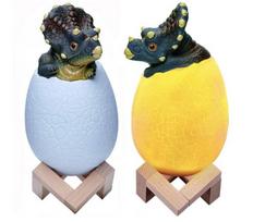 RGB LED Dinozaurų naktinė lemputė švytintis kiaušinis vaikams