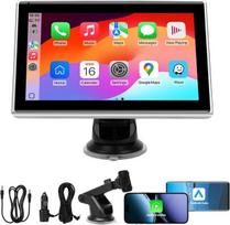7″ belaidis „CarPlay“ ekranas automobiliui, jutiklinis HD ekranas su GPS ir „Bluetooth“
