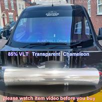 VLT 85% Skaidri Šviesiai Mėlyna Chameleonas Automobilio Priekinio Stiklo Plėvelė, Stiklo Tamsinimas Priekinio Stiklo Apsauga Saulės Langų Tamsinimo Plėvelė 76cmx300cm