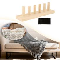 Chunky Blanket Loom Frame Knitting Tool Sturdy Portable Reusable Weaving Wood Yarn 31cmx7cm