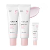 Medicube PDRN Pink Tone-Up apsauginis kremas nuo saulės SPF50+ — Skaistinanti UV apsauga ir odos atspalvio korekcija (50ml × 2)