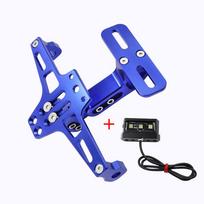 Motociklo valstybinio numerio laikiklis su LED apšvietimu universalaus numerio ženklo laikikliu Yamaha MT07 MT09 MT10 Kawasaki Z750 Z800 Honda mėlyna