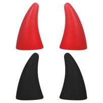 3D Velnias Ragas Automobilio Šalmas 1 Pora Stereo Buferio Gaubto Lipdukai Automobilio Stogo Dekoracija Helovinas Jaučio Rago Ornamentas Automobiliams Vandeniui juoda