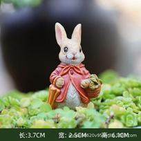 New Products Garden Hedgehog Rabbit Cute Animal Succulent Flower Pot Decoration Resin Crafts Balcony Flower Pot Decoration Home beige
