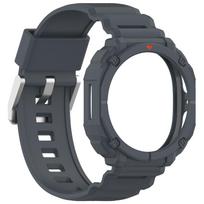 Case+Strap For Samsung Galaxy Watch 8 44mm Strap Rubber Breathable Strap Replacement Band For Samsung Watch 8 40mm Galaxy Watch 8 40mm pilka