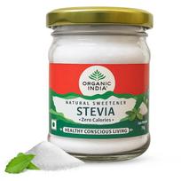Organic India Stevijos Milteliai Natūralus Saldiklis Nulio Kalorijų Be Cukraus Mažas Glykeminis Indeksas Kasdienis Pakaitalas 75 g Pakuotė po 1