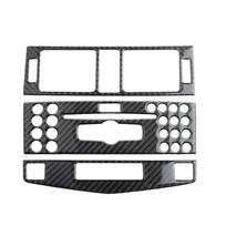 3 vnt./kompl. Anglies pluošto konsolės oro kondicionavimo CD panelės dekoratyvinė apdaila Mercedes Benz C klasės W204 2007-2010