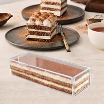 Tiramisu indelis Desertų nešiklis „Pasidaryk pats“ Virtuvės įrankis Universalus nelipnus stačiakampis skaidrus dėklas skirtas
