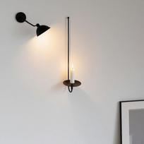 Metalinis sieninis žvakidė 43 cm ilgio Universalus vestuvių atmosferai Greitas montavimas