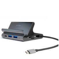 4smarts Tablet/Phone Stand Hub 7-in-1 DeX 2xUSB-C/2xUSB-A/HDMI/SD/MicroSD/RJ45