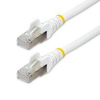 StarTech.com 5m CAT6a Ethernet Cable - White - Low Smoke Zero Halogen (LSZH) - 10GbE 500MHz 100W PoE++ Snagless RJ-45 with Strain Reliefs S/FTP Network Patch Cord
