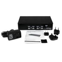 StarTech.com 4-Port 1U Rackmount USB KVM Switch with On-Screen Display