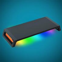 Monitor Riser Stand with RGB Lights and Keyboard Storage