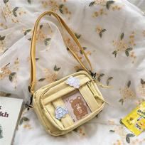 Kawaii Krepšiai Mergaičių Tendencija Skaidrus Krepšys Mažas Crossbody Krepšys Moterims Piniginės ir Rankinės Pečių Krepšys geltona