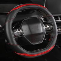 PU odos automobilio vairo apdangalas Peugeot 3008 4008 5008, vairo apvyniojimas, automobilio aksesuarai raudona