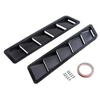 2 vnt Universalus automobilio priekinio variklio dangčio ventiliacijos angų gaubtas anglies pluošto stiliaus gaubto aušinimo skydelis, skirtas Ford Mustang Nissan BMW VW Jetta Golf Jeep juoda