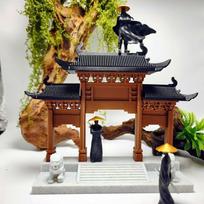 Kinijos Memorialinis Arkos Statula Senovinio Pastato Modelis Japonijos Paviljonas Apdaila Miniatiūrinis Uolynas Akvariumas Bonsai Ornamentas