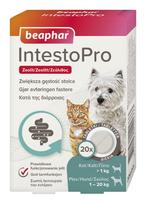 INTESTOPRO 20TBL - tabletės šunims ir katėms išmatoms tirštinti, kurių pagrindą sudaro ceolitas