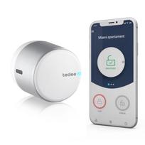 „Tedee Smart Lock GO2“ su lengvu montavimu bet kokioms durims su „Apple Home“ ir „Google Home“ palaikymu, sidabrinė
